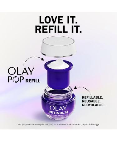 Olay Retinol 24 Night Cream Face Moisturiser Skincare with Antioxidant Vitamin E Overnight Anti Aging Skin Care: Smooths Renews and Hydrates 50ml - Buy Online on GoSupps.com