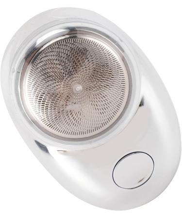 Haofy Portable Electric Beard Clipper - Powerful Trimming Tool with Stainless Steel Cutter Head for Travel | Electroplate Silver - Buy Online on GoSupps.com
