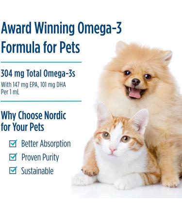 Nordic Naturals Omega-3 for Cats & Small Dogs - 2 fl oz (60 ml) - Vital Health Support - Buy Online on GoSupps.com