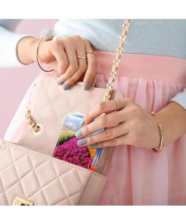 Travel Lipstick Organizer Case - Portable Makeup Bag with Mirror | Spring Flower Rainbow Design - Buy Online on GoSupps.com