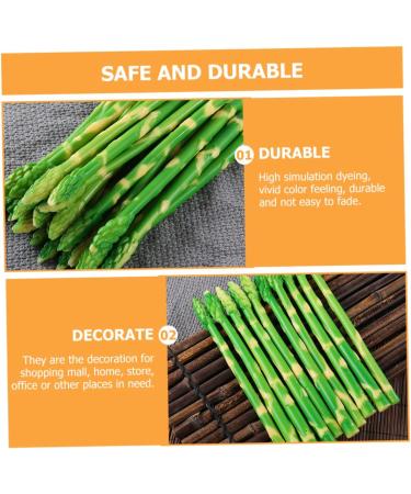 HOMSFOU 50 Pcs Simulated Asparagus Ornaments Fake Vegetables Asparagus Decor Fake Plastic Lifelike Vegetables Faux Asparagus Fern Plastic Vegetables Model Fake Food Model Sample Pvc Plant Light Greenx5pcs 19X0.9CMx5pcs - Buy Online on GoSupps.com