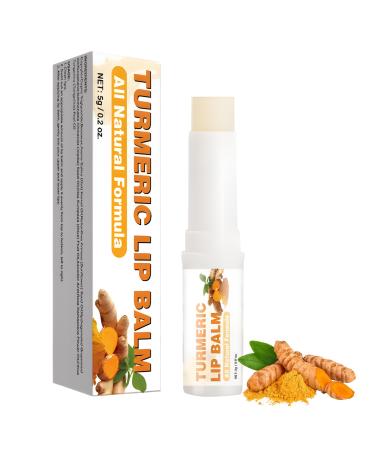 1PCS Turmeric Lip Balm for Dark Lips Lip Lightening For Dark Lips Smoker Lip Balm for Lip Softening & Hydration Help Fade Lip Discoloration 0.17 oz