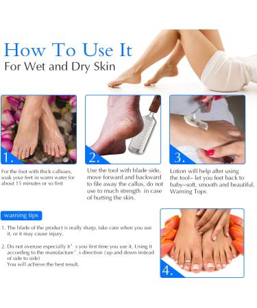 Professional Pedicure Foot File - Stainless Steel Detachable Scrubber for Hard Skin Removal - Wet and Dry Feet Pedicure Rasp - Buy Online on GoSupps.com