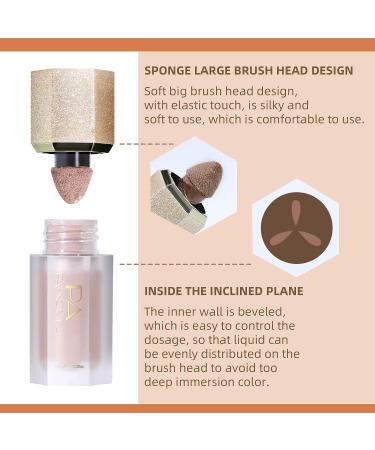 DAGEDA 3Pcs Liquid Blush, Contour, Highlighter Set - Waterproof & Long-Lasting Pearl Blush for Women - Color D - Buy Online on GoSupps.com