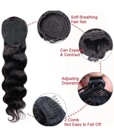 Human Hair Ponytail Hair Piece Body Wave Ponytail Hairpieces Brazilian Human Hair Clip in Wave Curly Ponytail Extensions Natural Black Drawstring Ponytail Extension for Women Ponytail Hairpiece for 22inches - Buy Online on GoSupps.com