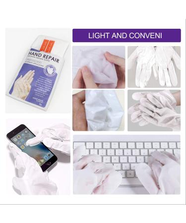 3 Pack Hand Mask for Moisturizing & Exfoliating, Collagen Infused Gloves for Repairing Dry/Cracked Skin - Lavender Scent for Women and Men - Buy Online on GoSupps.com