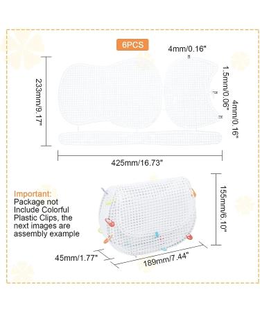 WADORN 6 Clear Plastic Mesh Canvas Sheets for Embroidery - 16.7 x 9.1 Inch DIY Needlepoint Blank Canvas for Cross Stitch and Acrylic Yarn Crafting - Buy Online on GoSupps.com
