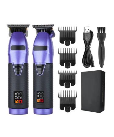 Razors New Hair Finishing Electric Hair Clipper Digital Display High Power Hair Clipper Razor S11 Electric Grass Trimmer for Men Barber(Purple)