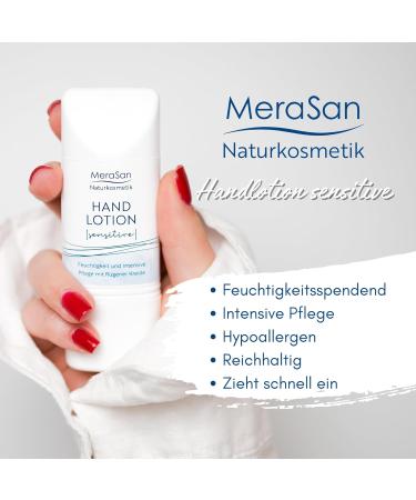 Merasan Natural Cosmetics Hand Lotion 30ml | Vegan Organic Perfume-Free Intensive Care for Sensitive Skin | Made in Germany - Buy Online on GoSupps.com