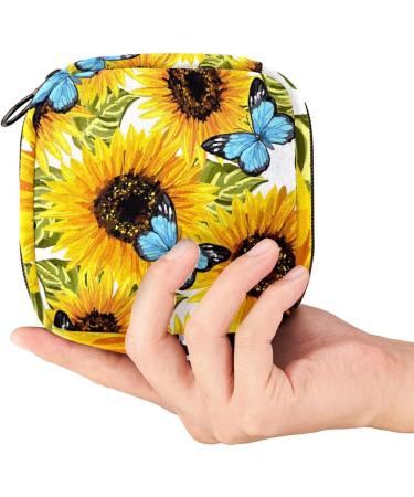Beautiful Sunflower Napkins & Storage Bags | Portable Menstruation Cup with Zipper for Teens & Women - Eco-Friendly & Stylish - Buy Online on GoSupps.com