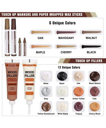 CHUKCHI Wood Furniture Repair Kit - Set of 39 | Touch Up Markers, Fillers & Wood Putty for Scratch, Cracks, Hole, Discoloration | Ideal for Wooden Door, Floor, Table & Cabinet - Buy Online on GoSupps.com