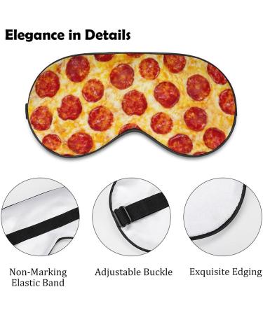 Realistic Pizza Pattern Sleep Mask | Soft & Comfortable Eye Mask with Adjustable Head Strap - Buy Online on GoSupps.com