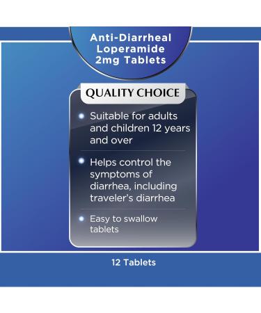 Quality Choice Loperamide 2 mg Anti-Diarrheal Tablets for Occasional Digestive Support. Easy to Swallow Tablets.12 Count Travel Pack. Compact and Portable Relief - Buy Online on GoSupps.com