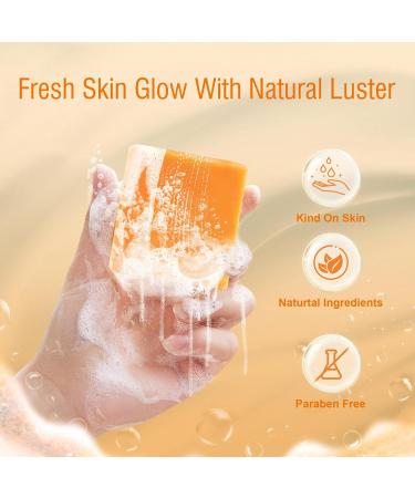 Turmeric Soap Natural Turmeric Soap Bar For Acne Removal Pores Shrink Deep Cleaning Moisturizing Erase Fine Lines Firming - Buy Online on GoSupps.com