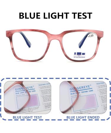 Blue Light Blocking Square Women s Reading Glasses - Fashionable +1.75 Pink Eyewear with Spring Hinge - Buy Online on GoSupps.com