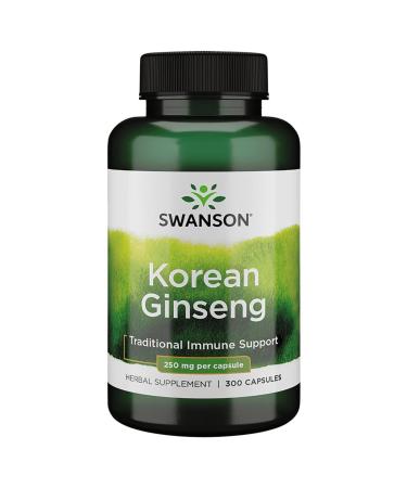 Swanson Korean Ginseng 250 Milligrams 300 Capsules