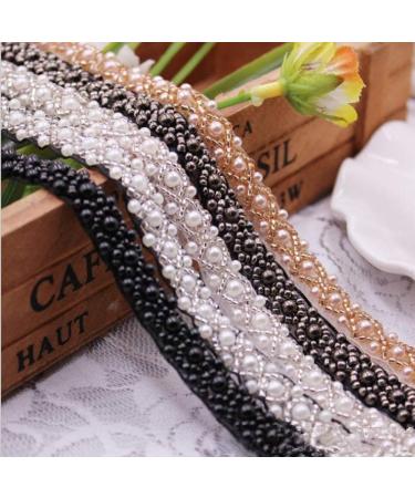 3 Yards White Crystal Rhinestone Bridal Applique Trim - Perfect for Wedding and Formal Occasions (1.5cm) - Buy Online on GoSupps.com