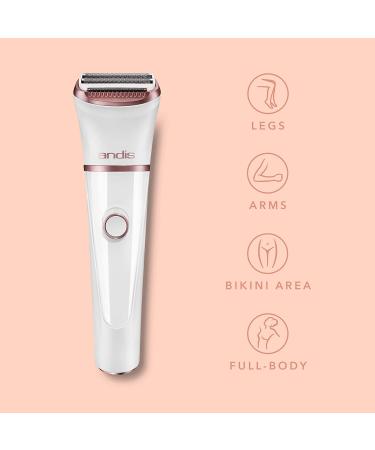 Andis 31015 Close Curves Electric Shaver for Women - Rechargeable Cordless Wet & Dry Shaver - 6 Piece Kit - Buy Online on GoSupps.com