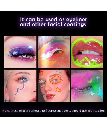 Bold Glow in the Dark Liquid Eyeliner - Long Lasting Waterproof Colorful Eye Makeup - 0.14 Fl Oz - Buy Online on GoSupps.com