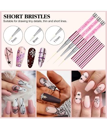 Saviland Nail Art Liner Brush Set - 6-Piece Rose Gold Nail Design Tool for Precision Liner Art & French Manicure - Buy Online on GoSupps.com