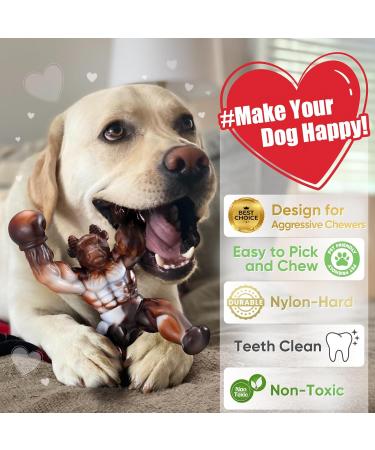 Zinbo Indestructible Dog Toys for Aggressive Chewers - Dark Brown, Medium/Large Breed - Buy Online on GoSupps.com