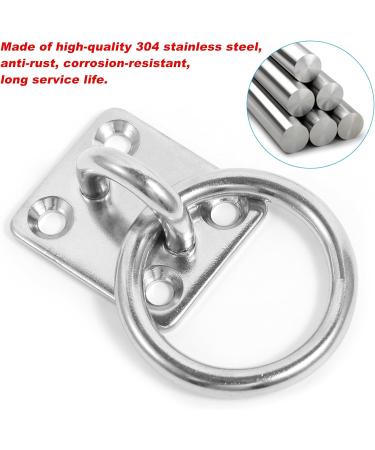 Buy Lyaor 6-Piece 304 Stainless Steel Augtplatte with M5 Eyelet Bracket - Durable 48kg Wall Hook for Hammocks Boxing Bags and Yoga Ropes | International Shipping - Buy Online on GoSupps.com