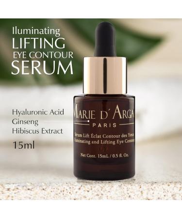 Marie d'Argan Eye Contour Serum - Reduce Dark Circles & Puffiness with Hyaluronic Acid Ginseng & Hibiscus - Anti-Wrinkle Firming Effect - 15ml - Buy Online on GoSupps.com