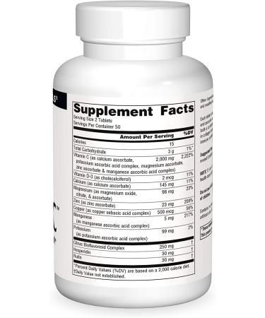 Source Naturals Ultimate Ascorbate C 1000mg - Immune Support, 100 Tablets - Buy Online on GoSupps.com