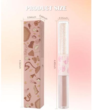 Liquid Glitter Matte Eyeshadow Set-2Pcs 2 in 1 High Pigmented Velvet Creme Eyeshadow & Glitter Eyeliner Long Lasting Waterproof Quick-Drying Korean Shimmer Matte Eye Shadow Makeup for Women-PK01+02 #PK01+02 - Buy Online on GoSupps.com