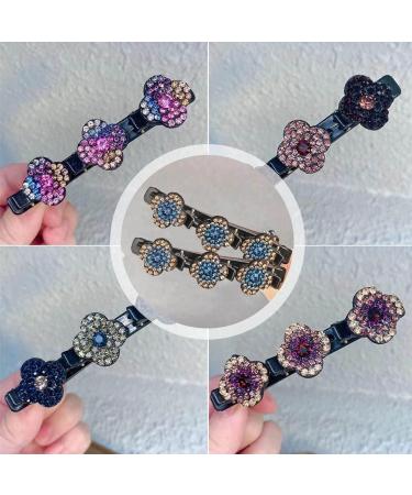 WUBAYI 5Pcs Clover Flower Hair Clips Hair Barrettes Triple Lace Hair Clips Segmented Styling Hair Clips Vintage Hair Clip Ladies and Girls Sparkling Rhinestone Hair Styling Tools - Buy Online on GoSupps.com