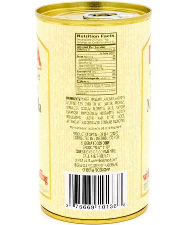 Iberia Spanish Manzanilla Olives Stuffed with Anchovies, 5.25 Oz (Pack of 12) - Buy Online on GoSupps.com
