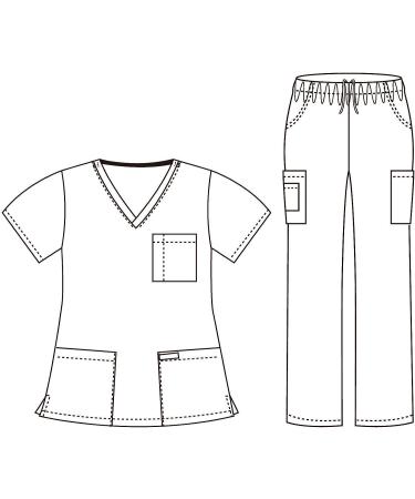 Dagacci Scrubs Men's Medical Uniform Set - Small Navy - Buy Online on GoSupps.com