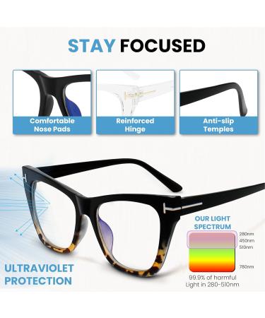 Yogo Vision Blue Light Blocking Glasses - 3 Pack | Computer Glasses & Anti-Glare for Eye Strain Relief | Blue Light Protection for Screens - Buy Online on GoSupps.com