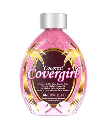 Ed Hardy Tanning Coconut Cover girl Tanning Lotion - Skin Softening Sunkissed Golden Glow Tanning Lotion - Coconut Milk & Coconut Oil for Sleek & Smooth Hydration - Tattoo & Color Fade Protection Formula - 13.5 oz.