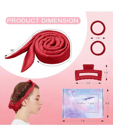 Buy Heatless Curlers - Non-Slip Hair Curling Band & Pin Set for Medium & Long Hair - Red DIY Hairstyle Kit - Buy Online on GoSupps.com