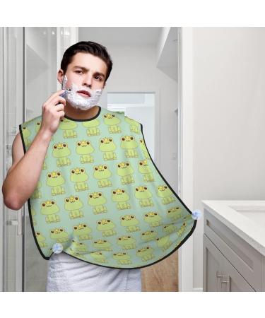 Frog King Beard Bib - Animal Frog Hair Catcher Non-Stick Grooming Cloth for Shaving & Trimming Ideal Salon Cape Apron & Gifts for Men - Buy Online on GoSupps.com