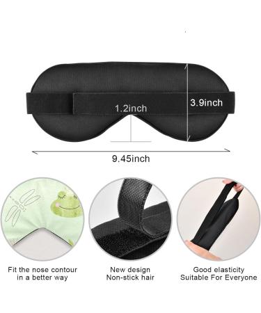 Haskirky Light Blocking Eye Mask - Adjustable Breathable Adult Men and Women Travel Mask for Yoga, Meditation, Office, and Deep Sleep - Cute Frogs Dragon Design - Buy Online on GoSupps.com