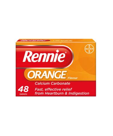 Rennie Orange Chewable Tablets (48 Tablets) 48 Count (Pack of 1)