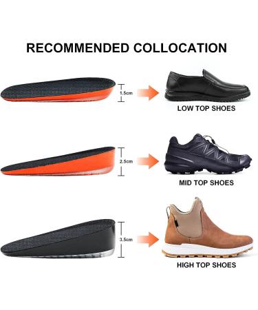MUEUSS Gel Heel Cups for Heel Pain Relief - Height Increase Insoles for Achilles Tendonitis - Invisible Heel Cushion Inserts 3.5cm - Buy Online on GoSupps.com