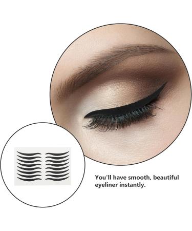  Healvian 80 Pairs Reusable Black Eyeliner Stickers Temporary Eyeliner Sticker for Eye Makeup Invisible Eyeliner Tape for Eyes Party and Show Sticker - Buy Online on GoSupps.com