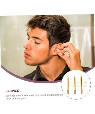 HOLIDYOYO 3pcs Ear Cleaning Kit Ear Tools Brass Design Spiral Shape for Comfortable Cleaning for Daily Use - Buy Online on GoSupps.com