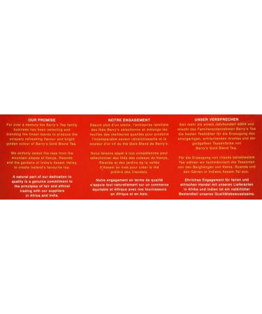  Barry's Tea Barry's 80 Gold Tea Bags 250g - Buy Online on GoSupps.com