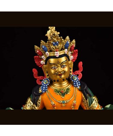 Buddha Statue Beautiful Painted Buddha Statue Copper God of Fortune Chinese New Gift Attract Wealth and Good Luck Buddha Figurine Home Decor Statue Garden Buddha Statues - Buy Online on GoSupps.com