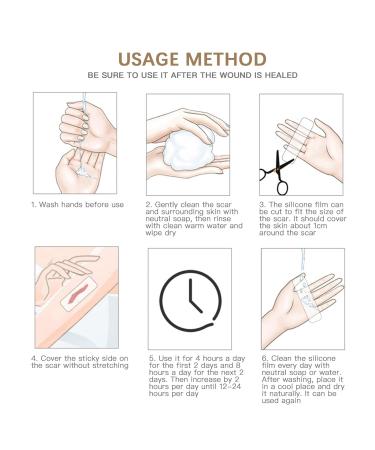 COHEALI Silicone Scar Strips Silicone Scar Removal Sheet 1 Roll Scar Removal Tapes Scarring Patches Soften Flattens Scars Keloids Resulting from Post Surgery Injury Burns Scar Tape - Buy Online on GoSupps.com