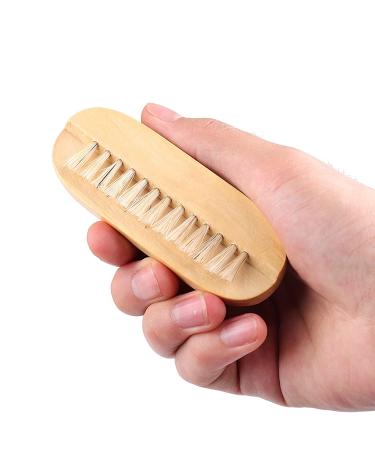 Beautyours Wooden Hand & Nail Brush 2-Pack Set - Natural Bristle Dual Surface Spa Brush - Buy Online on GoSupps.com