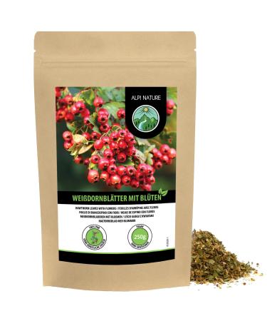Alpi Nature Alpi Nature Hawthorn Herbal Tea 250 g Loose Thee Dried and Cut Hawthorn Leaves and Flowers