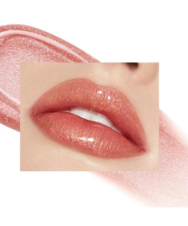 MIESCHER Colored Moisturizing Lip Gloss Honey Lip Gloss Essence Non-sticky& Ultra Shine Lip Stain Lasting Tint Fine Shimmer Lip Gloss Layered Design Lip Stain Nourishing Glossy Plumping Hydrating Lip Glow Oil (04 grapef...