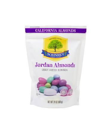 Jordan Almonds Wedding Holiday Party Favor Candies in Colorful Assorted Pastel Mix (24 oz) by Sohnrey Family Foods  1.5 Pound (Pack of 1)