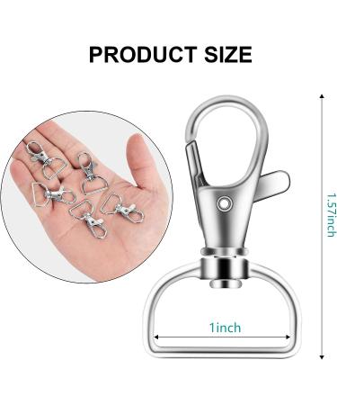 40PCS Premium 1 Inch Silver Swivel Snap Hooks for Lanyard & Sewing Projects - Buy Online on GoSupps.com