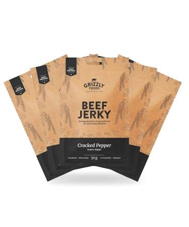 Buy German Beef Jerky 5-Pack - Cracked Pepper Dry Meat (250g) | International Shipping - Buy Online on GoSupps.com